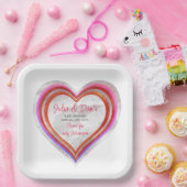 リトルスウィートバレンタインの水の色ベビーシャワー ペーパープレート (パーティー)