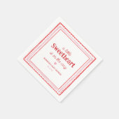 リトルスウィートバレンタインシャワー スタンダードカクテルナプキン (角)