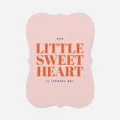 リトルスウィートバレンタインズガールファースト誕生日 招待状