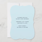 リトルスウィートバレンタインズボーイファースト誕生日 招待状 (裏面)