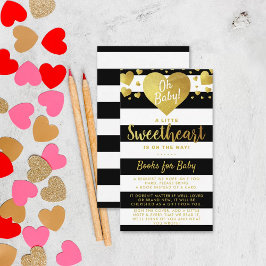 リトルスウィートバレンタインデイベビーシャワー エンクロージャーカード