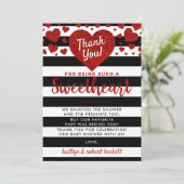 リトルスウィートバレンタインデイベビーシャワー サンキューカード (スタンド正面)