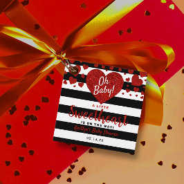 リトルスウィートバレンタインデイベビーシャワー フェイバータグ