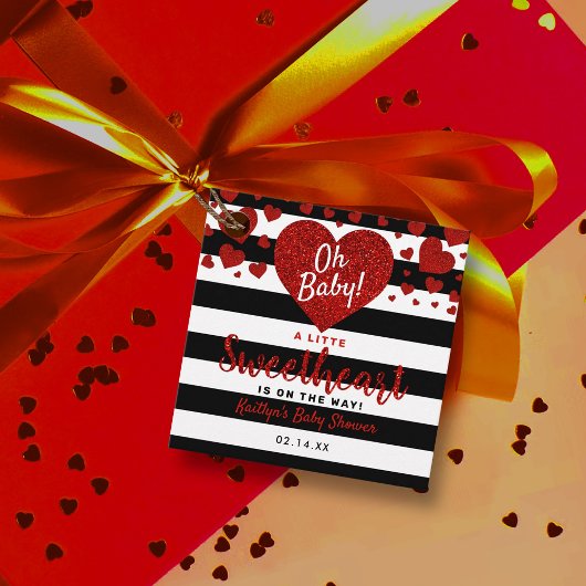 リトルスウィートバレンタインデイベビーシャワー フェイバータグ