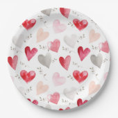 リトルスウィートバレンタインデイベビーシャワー ペーパープレート (正面)