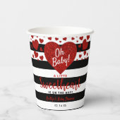 リトルスウィートバレンタインデイベビーシャワー 紙コップ (裏面)