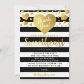 リトルスウィートバレンタインデー任意の年齢誕生日 サンキューカード (正面)