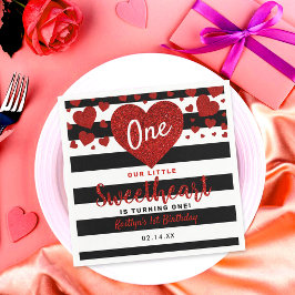 リトルスウィートバレンタインデー任意の年齢誕生日 スタンダードカクテルナプキン