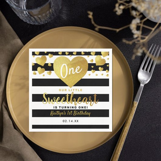 リトルスウィートバレンタインデー任意の年齢誕生日 スタンダードカクテルナプキン