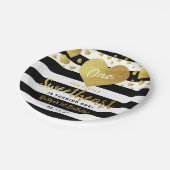 リトルスウィートバレンタインデー任意の年齢誕生日 ペーパープレート (アングル)