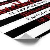 リトルスウィートバレンタインデー任意の年齢誕生日 ポスター (角)