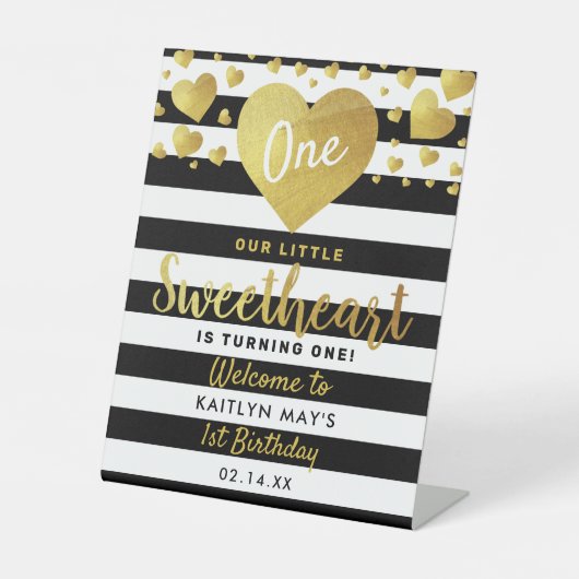 リトルスウィートバレンタインデー任意の年齢誕生日 台座サイン (正面)