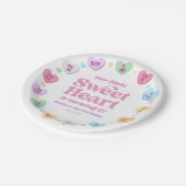 リトルスウィートバレンタインデー誕生日パーティー ペーパープレート (アングル)