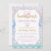 リトルスウィートバレンタインデー誕生日 招待状 (正面)
