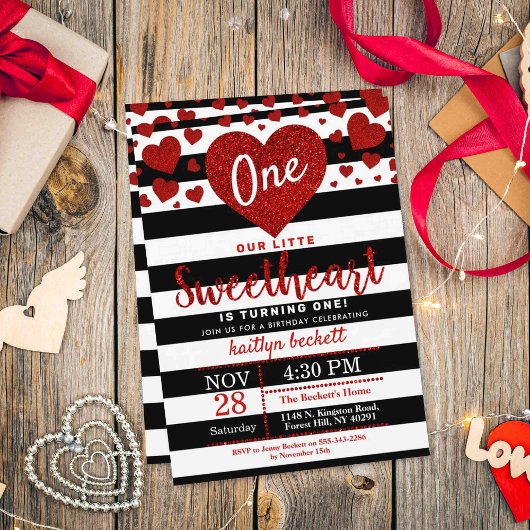 リトルスウィートバレンタインデー誕生日 招待状