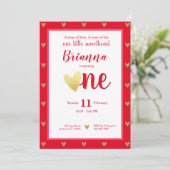 リトルスウィートバレンタインハートファースト誕生日 招待状 (スタンド正面)