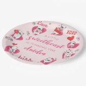 リトルスウィートバレンタインパピー誕生日 ペーパープレート (アングル)
