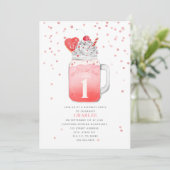 リトルスウィートバレンタインファースト誕生日 招待状 (スタンド正面)