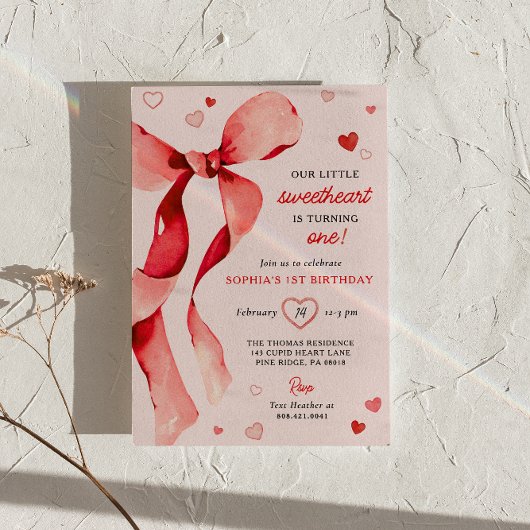 リトルスウィートバレンタインボウ誕生日 招待状