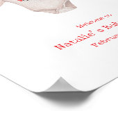 リトルスウィートバレンタインボーイ赤ちゃんシャワー ポスター (角)