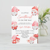 リトルスウィートバレンタイン格言ベビーシャワー 招待状 (スタンド正面)