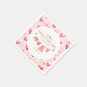 リトルスウィートバレンティーンズガールベビーシャワー スタンダードカクテルナプキン (角)