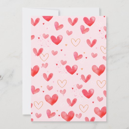 リトルスウィートバレンティーンズガールベビーシャワー 招待状 (裏面)