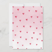 リトルスウィートバレンティーンズガールベビーシャワー 招待状 (裏面)