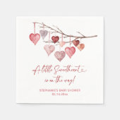 リトルスウィートバレンティーンズベビーシャワー紙 スタンダードカクテルナプキン (正面)