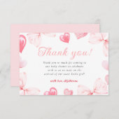 リトルスウィートバーブベビーシャワー サンキューカード (正面/裏面)