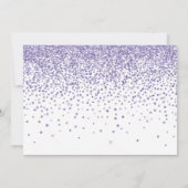 リトルスウィートパープルハートガールズベビーシャワー 招待状 (裏面)