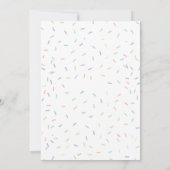 リトルスウィートピンクカップケーキ&ドーナツ誕生日 招待状 (裏面)