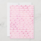 リトルスウィートピンクハートバレンタインベビーシャワー 招待状 (裏面)