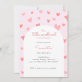 リトルスウィートピンクピーチハート1st 招待状 (正面)