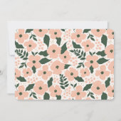 リトルスウィートピンクフローラガール誕生日写真 招待状 (裏面)