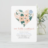 リトルスウィートピンクフローラガール1st誕生日 招待状 (スタンド正面)