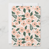 リトルスウィートピンクフローラ赤ちゃんシャワー 招待状 (裏面)