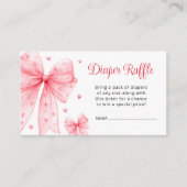 リトルスウィートピンクボウおむつラッフル エンクロージャーカード (正面)