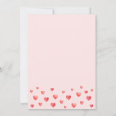 リトルスウィートピンクボウ赤ちゃんシャワー 招待状 (裏面)