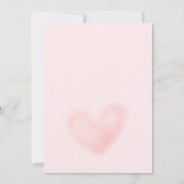 リトルスウィートピンクヴァレンティーンズガールベビーシャワー 招待状 (裏面)