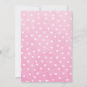 リトルスウィートピンク赤いハート2nd Birthday 招待状 (裏面)