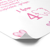 リトルスウィートファースト誕生日マイルストーンサイン ポスター (角)