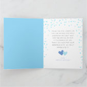 リトルスウィートブルーフォールディングサンキューカード サンキューカード (内部)