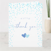 リトルスウィートブルーフォールディングサンキューカード サンキューカード (正面)