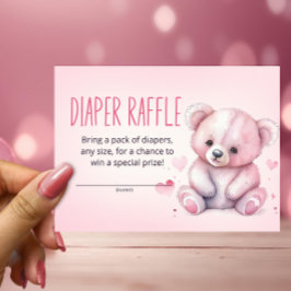 リトルスウィートベアおむつラッフルチケット エンクロージャーカード