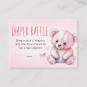 リトルスウィートベアおむつラッフルチケット エンクロージャーカード (正面)