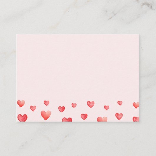 リトルスウィートベビーシャワーおむつラッフル エンクロージャーカード (裏面)