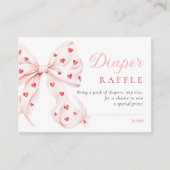 リトルスウィートベビーシャワーおむつラッフル エンクロージャーカード (正面)