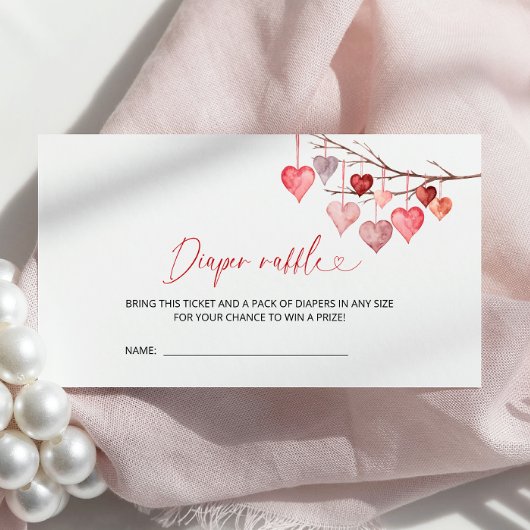 リトルスウィートベビーシャワーおむつラッフル エンクロージャーカード