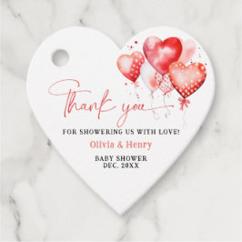 リトルスウィートベビーシャワーハート フェイバータグ